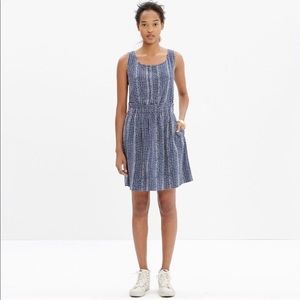 NWT Madewell Paperbag Tank Dress In Batik Stripe